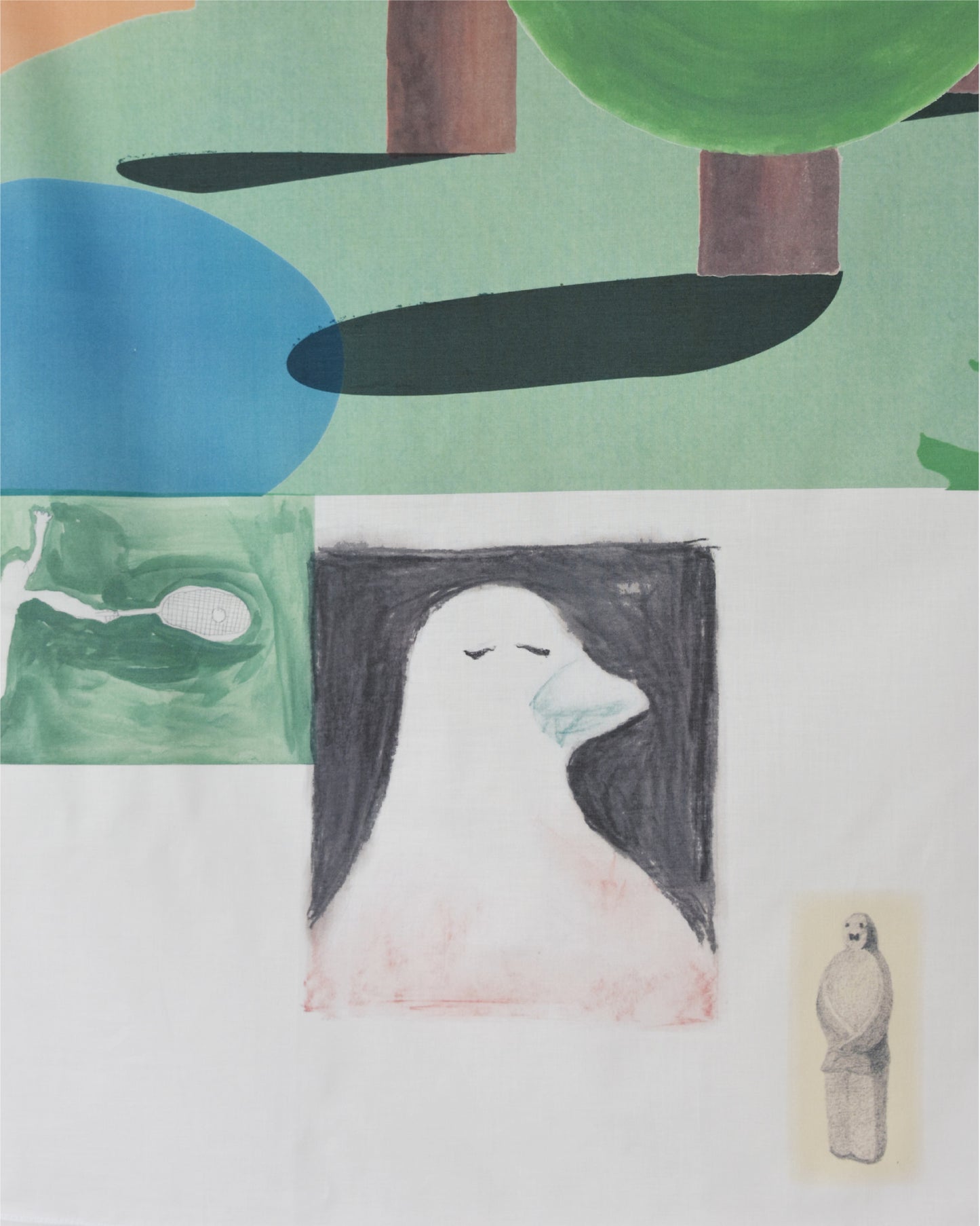 Breathing Deep in the Forest B1 fabric poster
