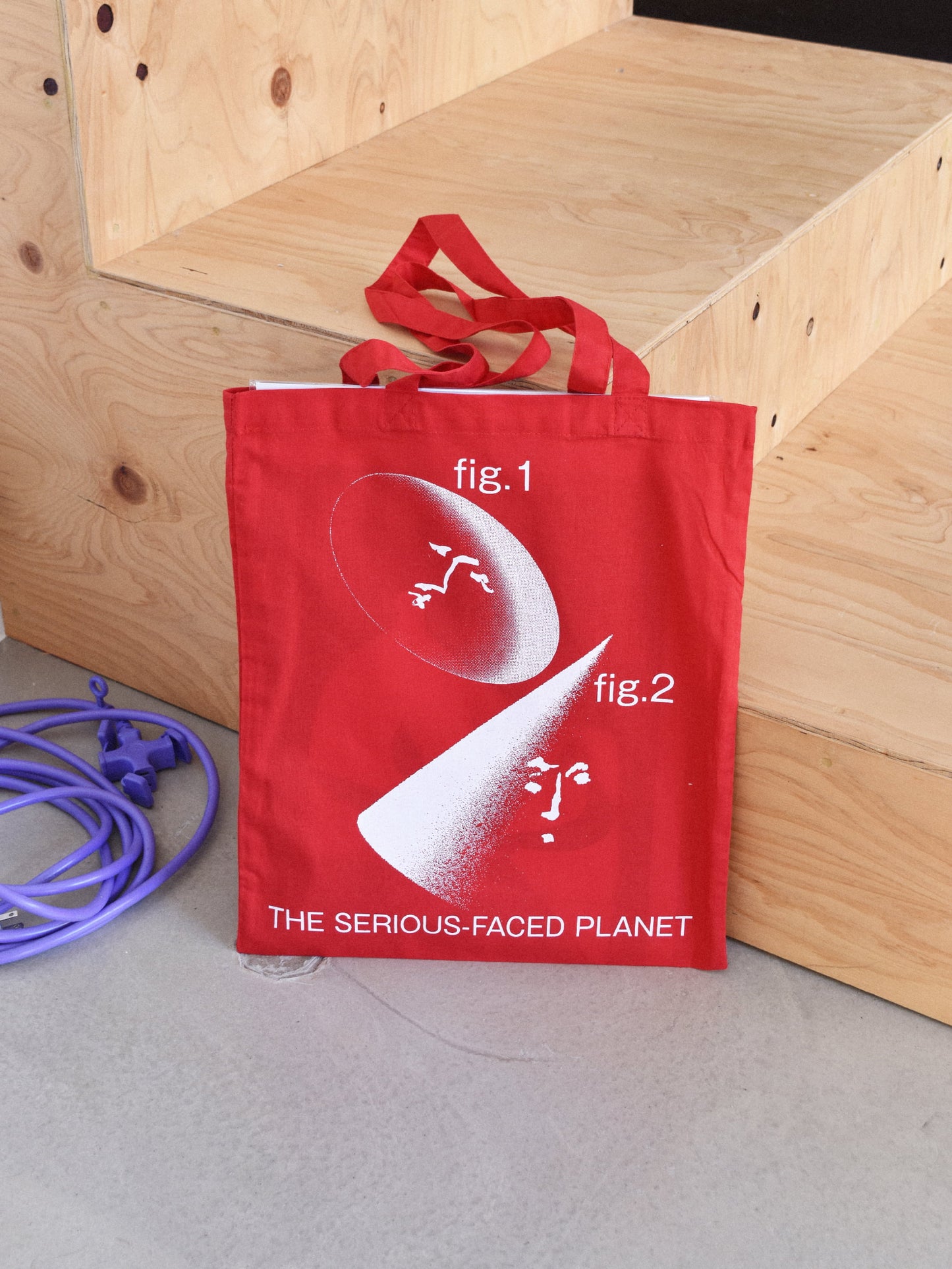 THE SERIOUS-FACED PLANET TOTE BAG