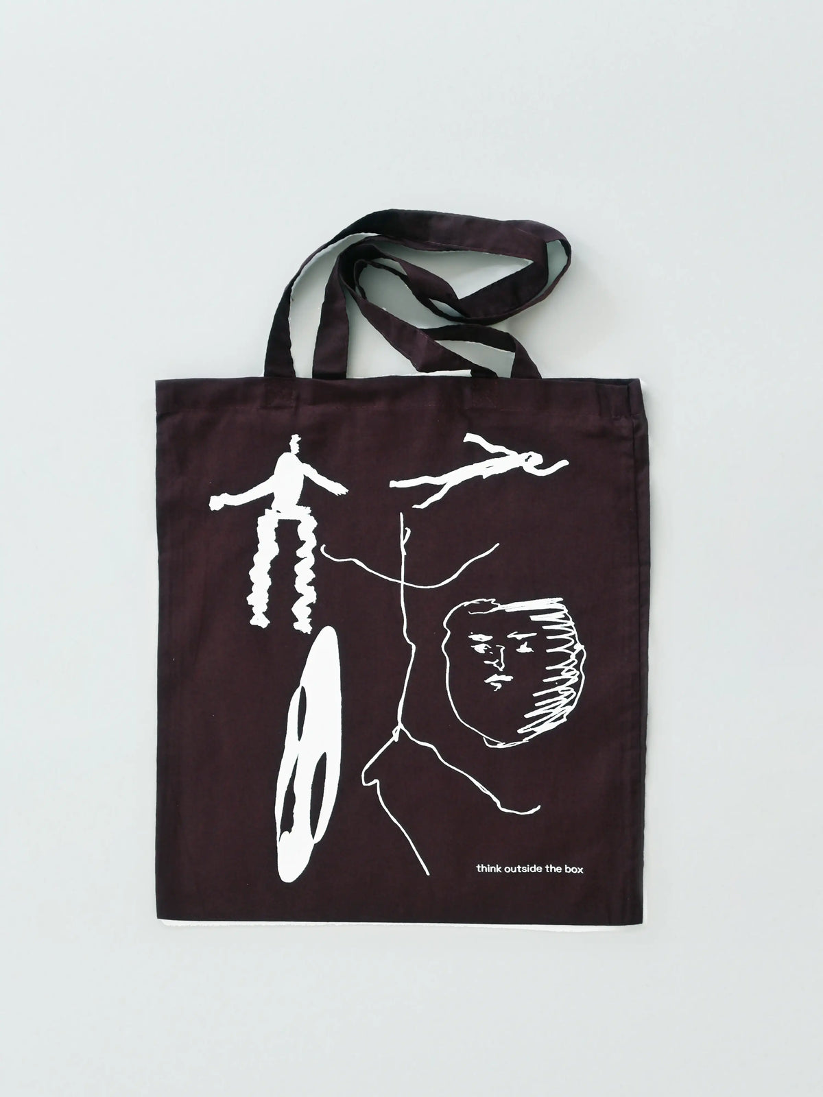 THINK OUTSIDE THE BOX TOTE BAG