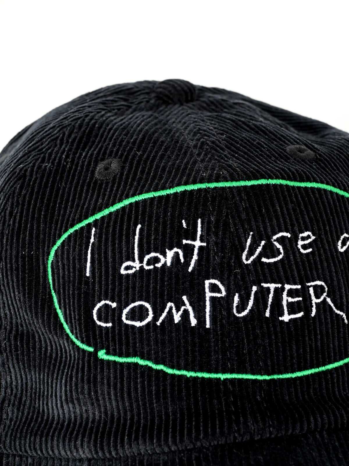 I don't use a computer cap