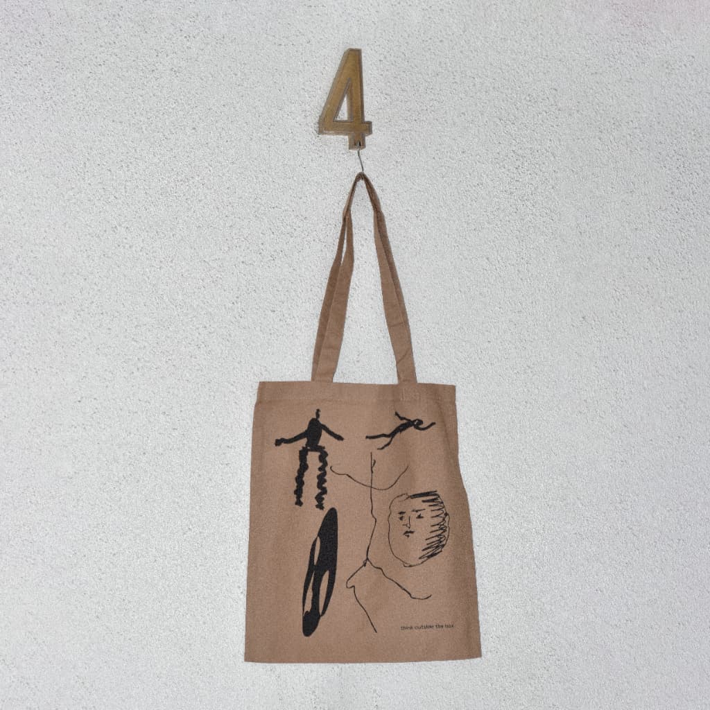 THINK OUTSIDE THE BOX TOTE BAG