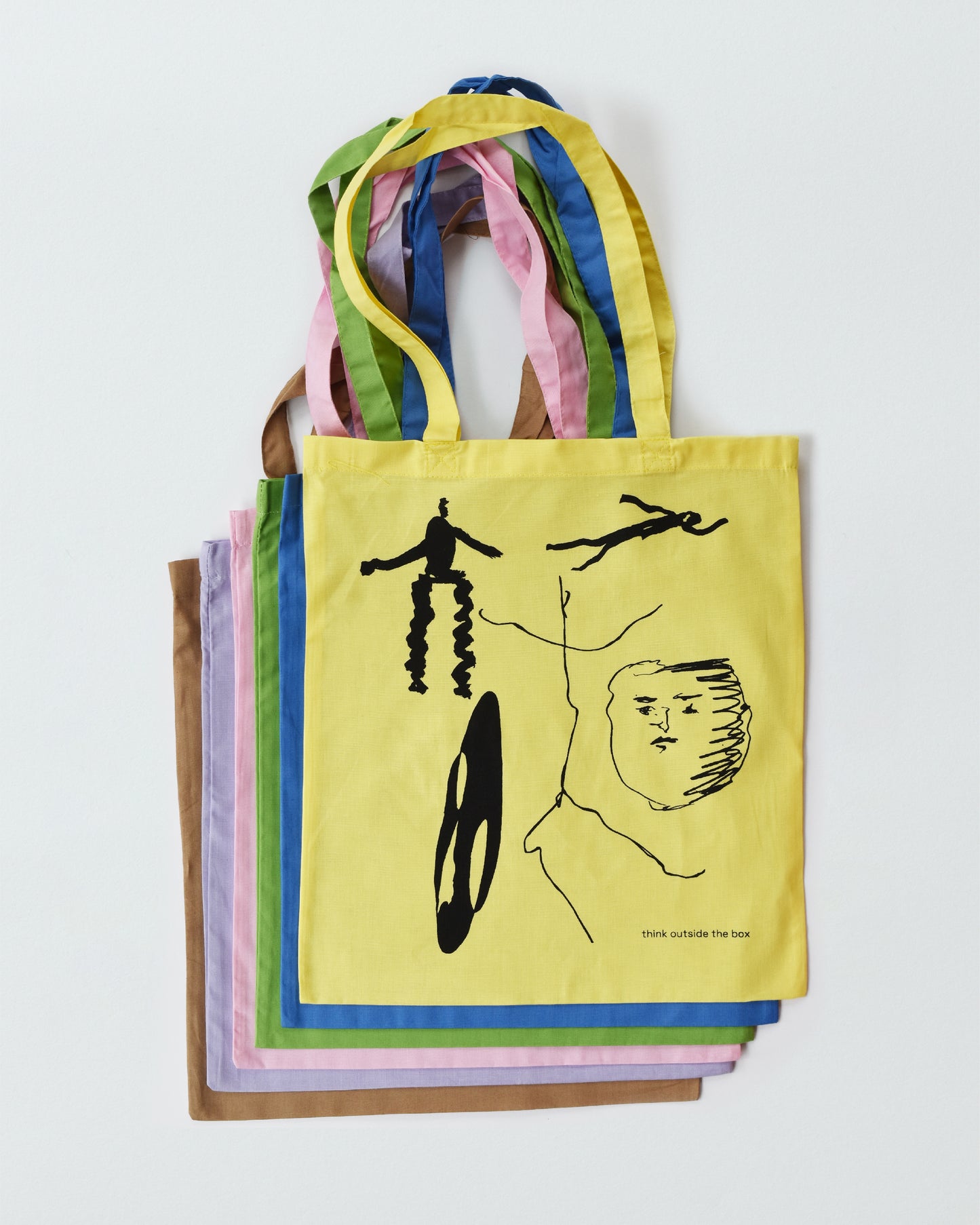 THINK OUTSIDE THE BOX TOTE BAG