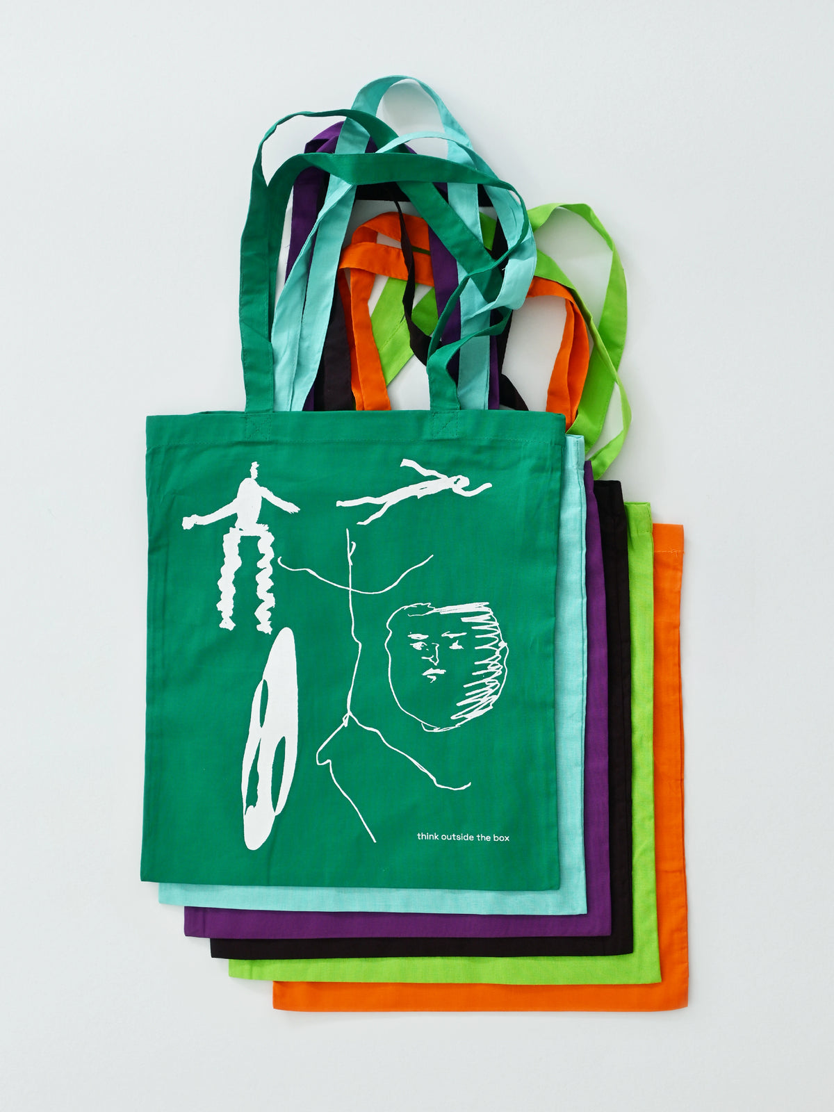 THINK OUTSIDE THE BOX TOTE BAG